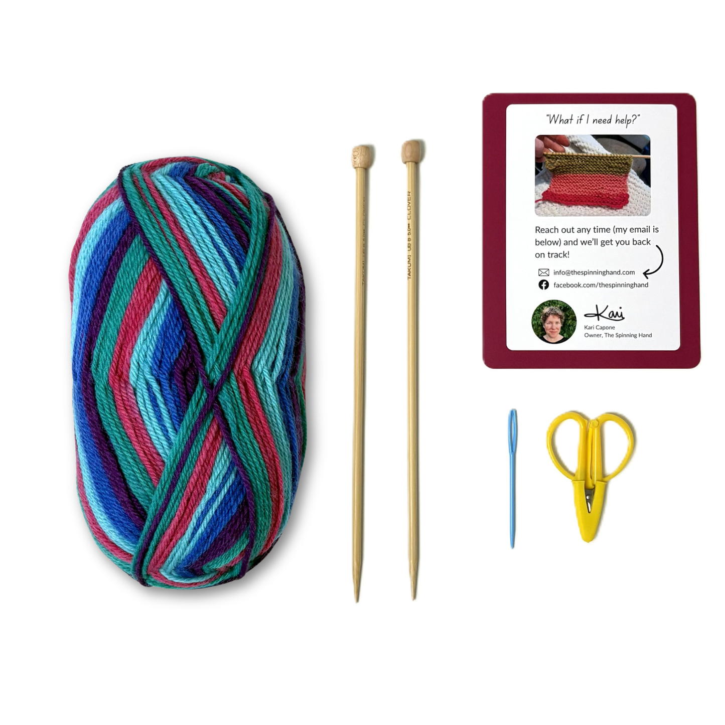 Learn to Knit Scarf Kit for Beginners | Tie Dye