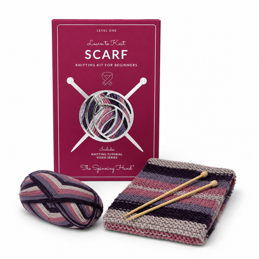 Learn to Knit Scarf Kit for Beginners | 6 color choices