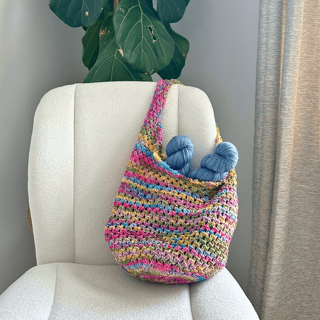 Garden Party Tote - knitting kit includes yarn, pattern, gifts - thespinninghand