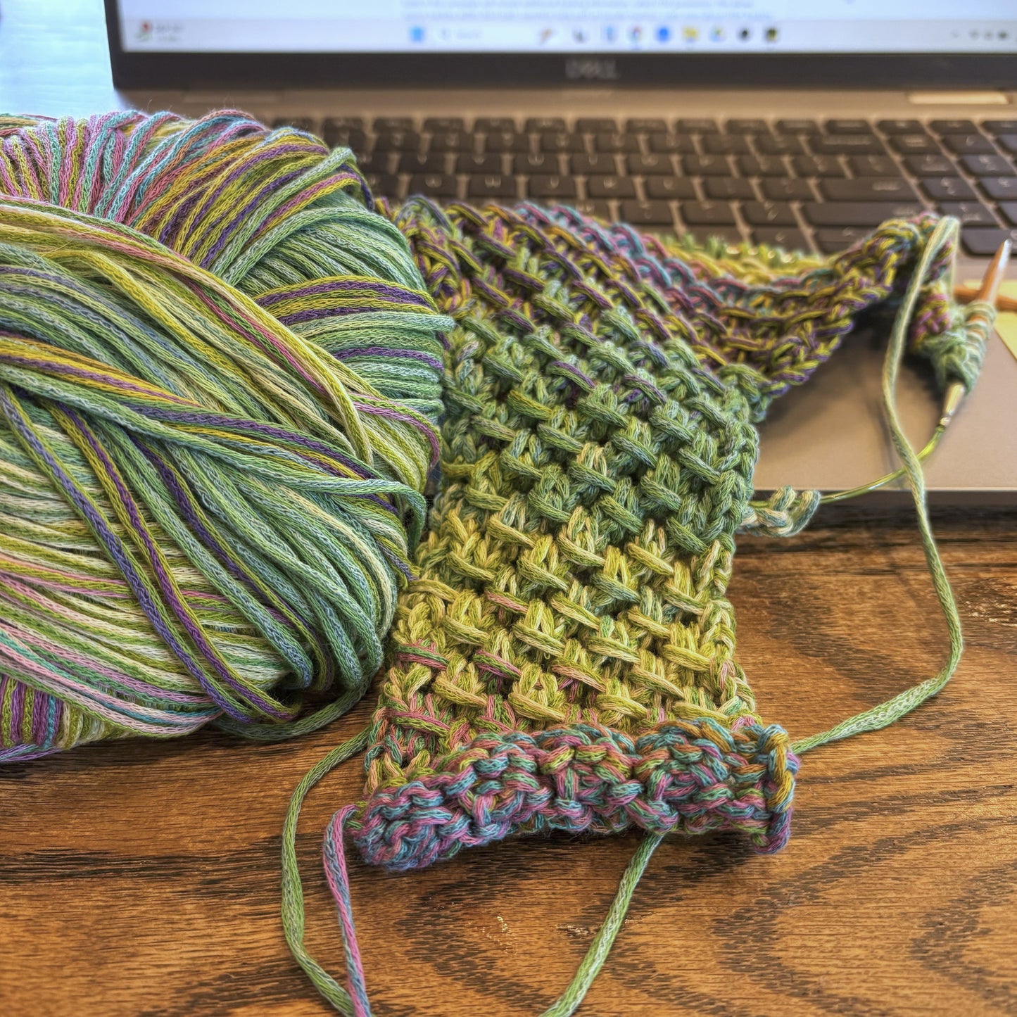 Garden Party Tote knitting kit - upgrade for needles - thespinninghand