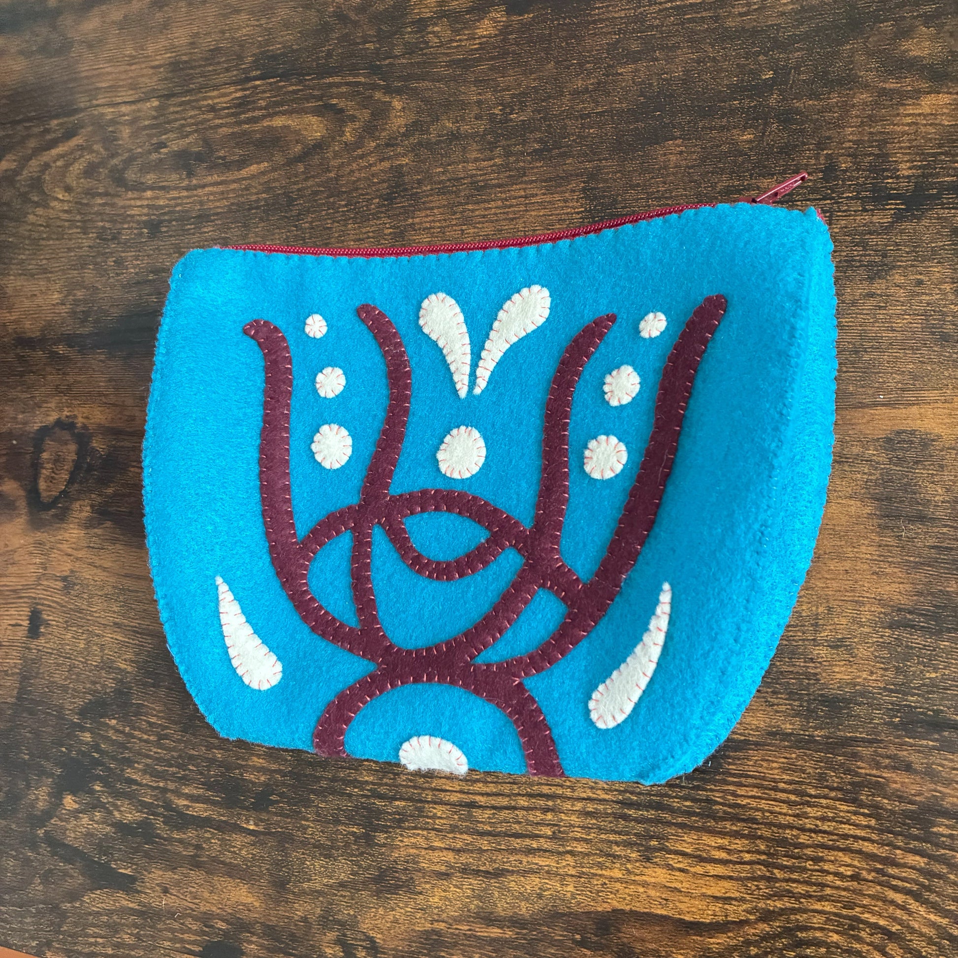 Hand Felted Zippered Pouch: Hand Sewn in New Jersey - thespinninghand