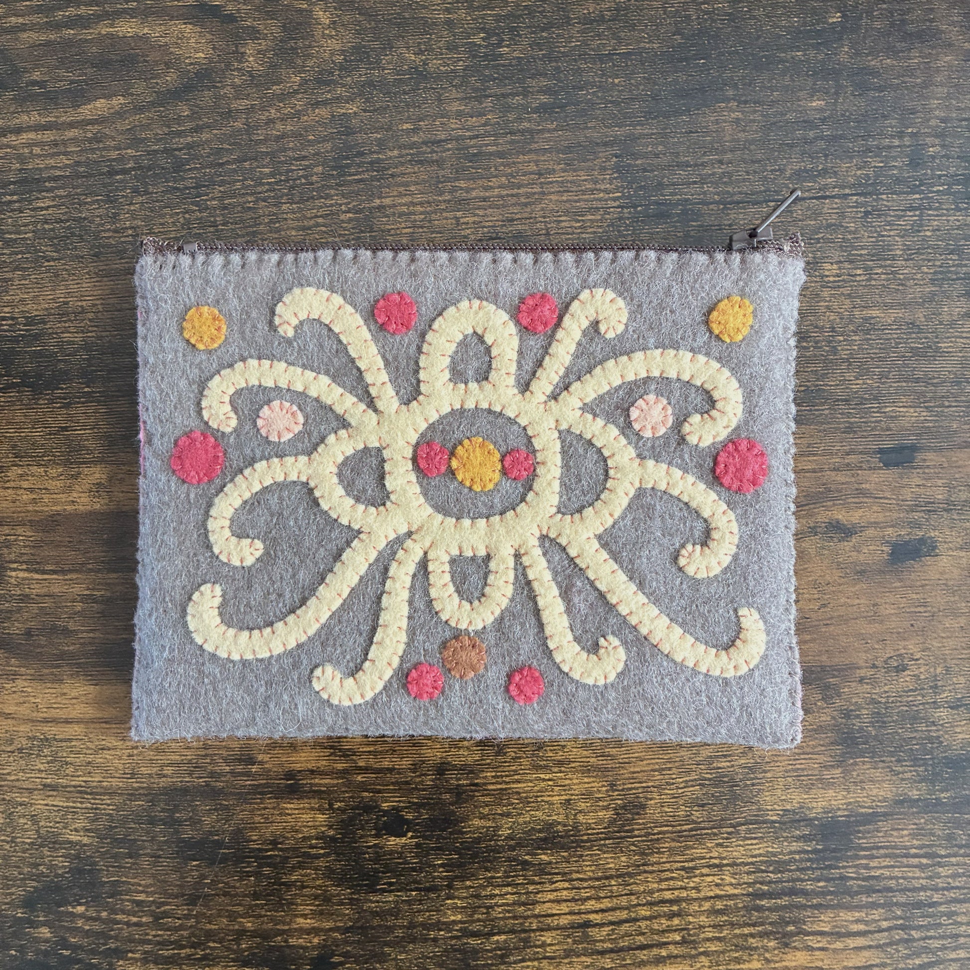 Hand Felted Zippered Pouch: Hand Sewn in New Jersey - thespinninghand