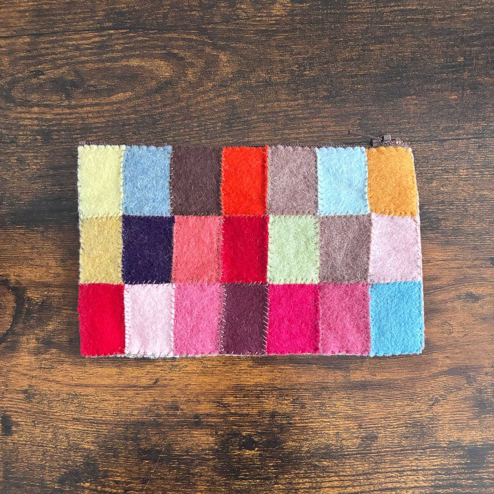 Hand Felted Zippered Pouch: Hand Sewn in New Jersey - thespinninghand