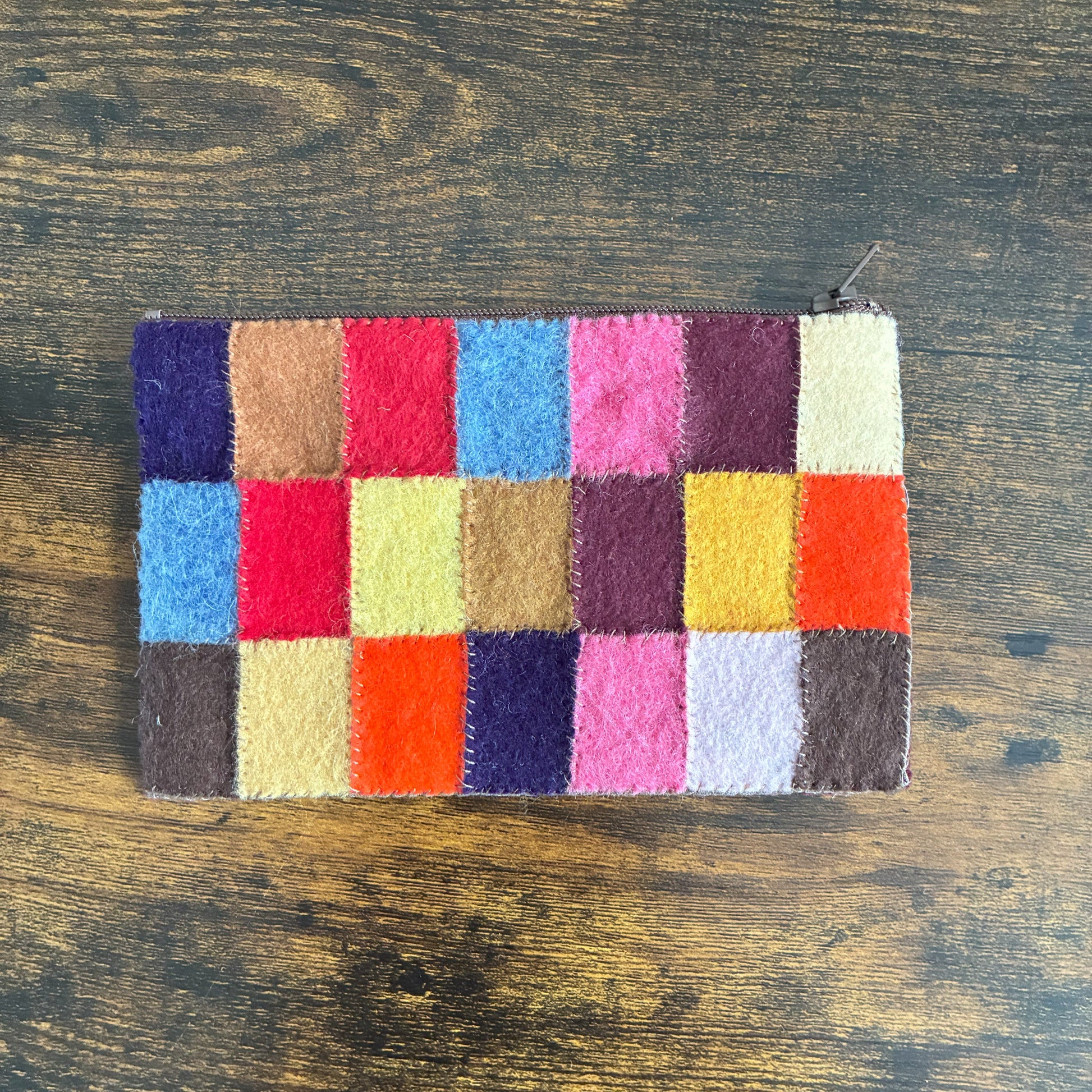 Hand Felted Zippered Pouch: Hand Sewn in New Jersey - thespinninghand