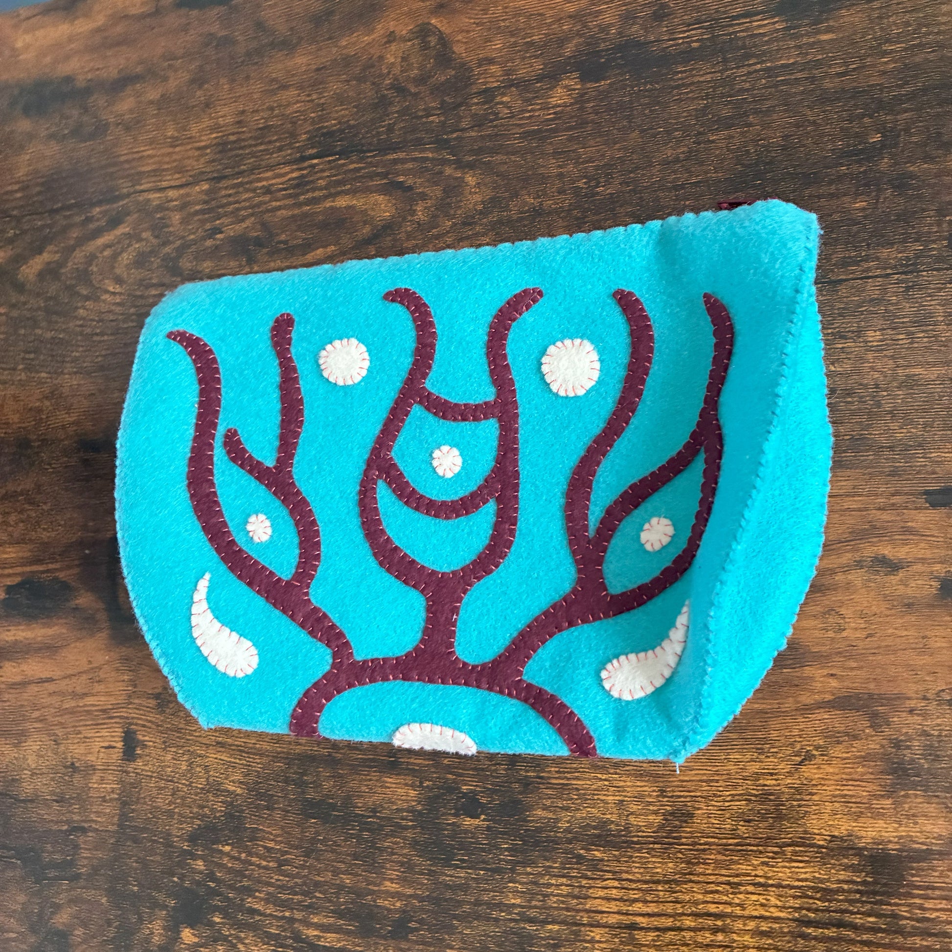 Hand Felted Zippered Pouch: Hand Sewn in New Jersey - thespinninghand