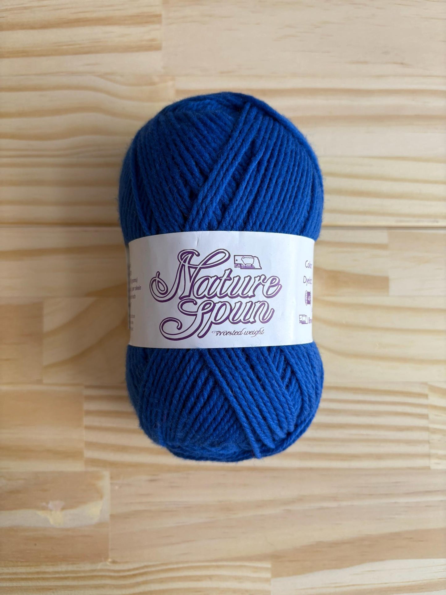 Bright blue pure wool - Brown Sheep Nature Spun - color 116 Blue Boy