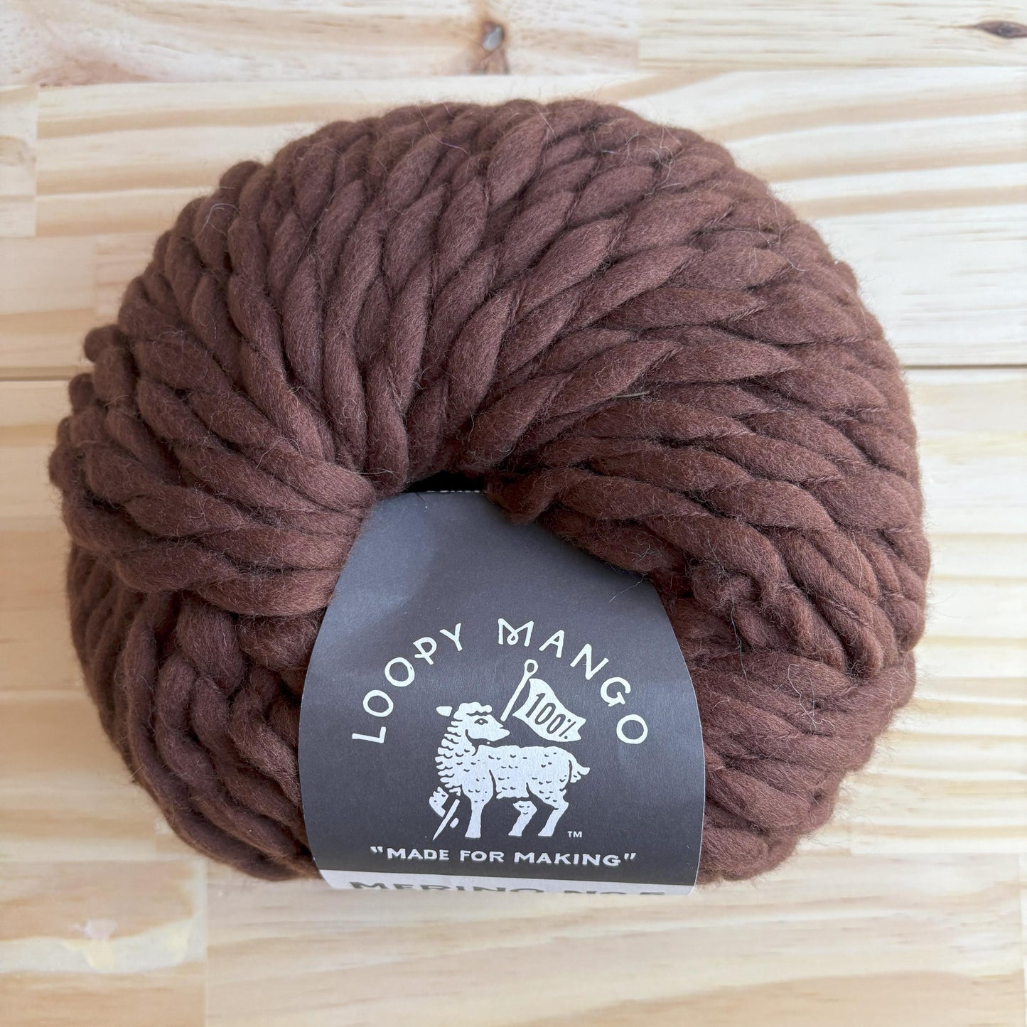 Brown Loopy Mango Merino No. 5 - 74 yards each - color Teddy Bear