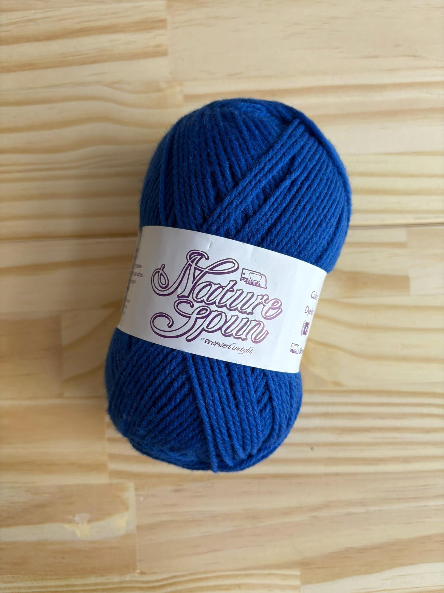 Bright blue pure wool - Brown Sheep Nature Spun - color 116 Blue Boy
