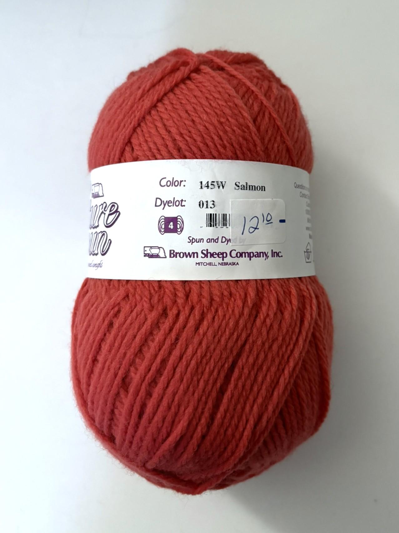 Red-orange pure wool - Brown Sheep Nature Spun - color 145 Salmon