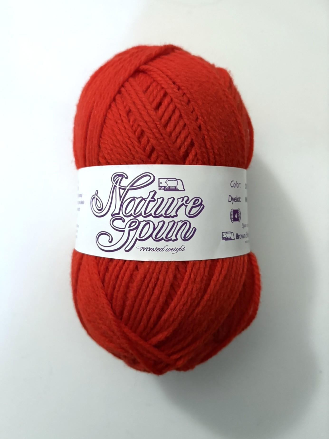 Orange pure wool - Brown Sheep Nature Spun - color 201 Flaming Orange