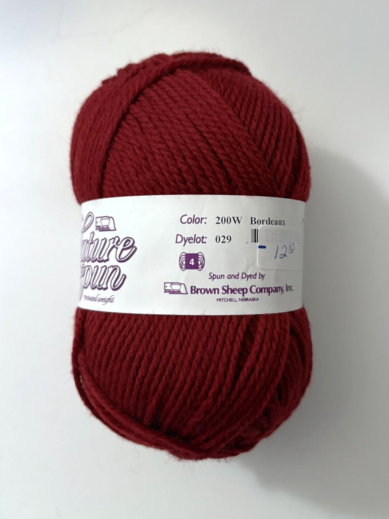 Red wine Brown Sheep Nature Spun worsted weight wool - 200 Bordeaux