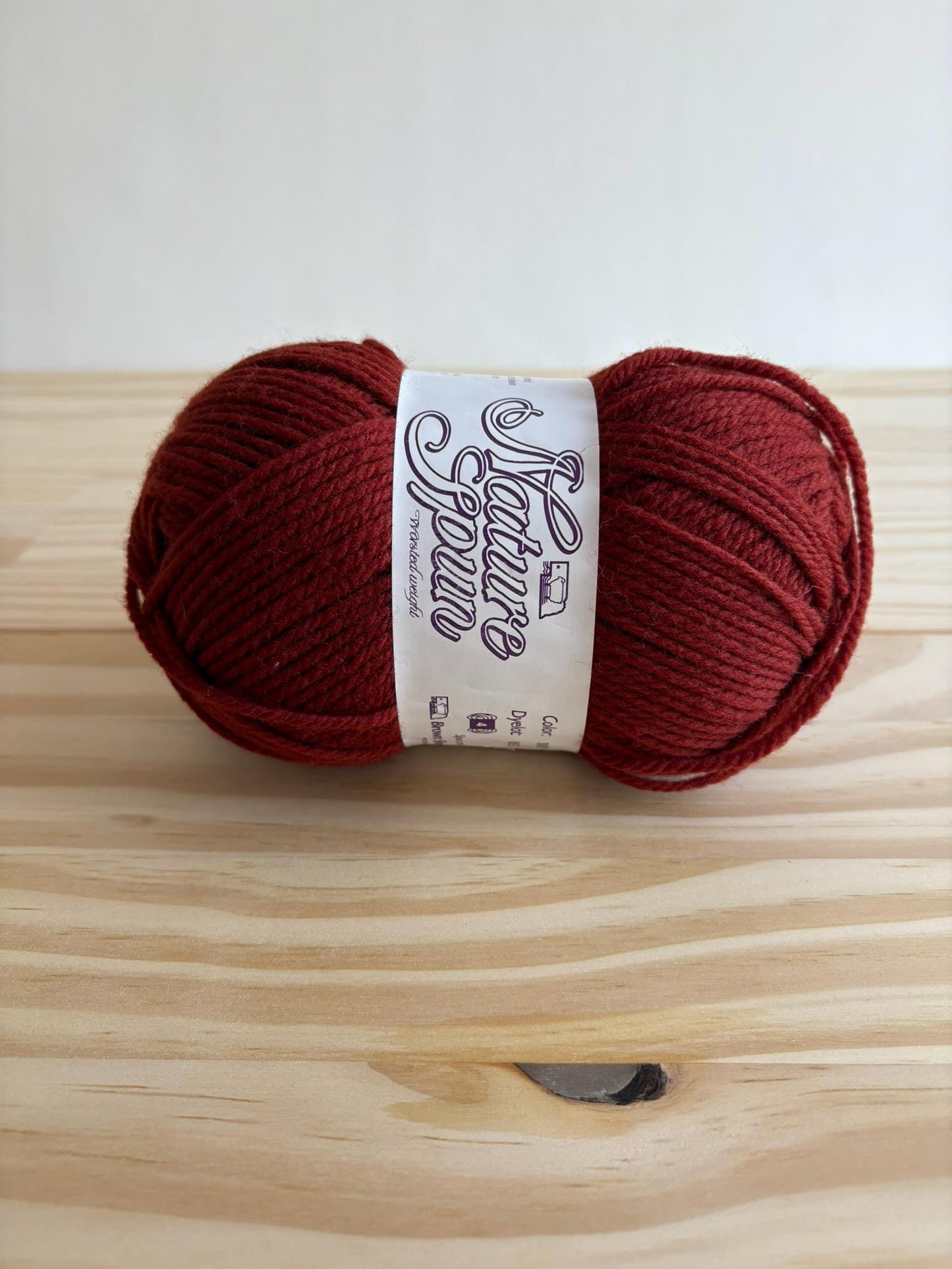 Rust wool yarn - Brown Sheep Nature Spun - color 101 Burnt Sienna