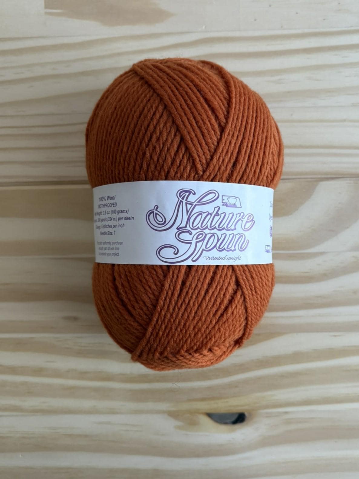 Pumpkin orange wool yarn - Brown Sheep Nature Spun - 17 French Clay