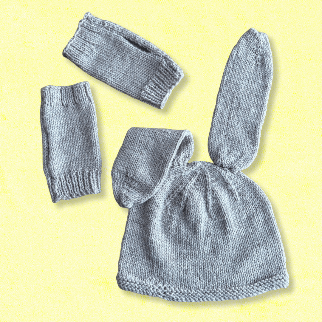 Knitting Kit of the Month: Animal Hat & Mitts Set - includes needles! - thespinninghand