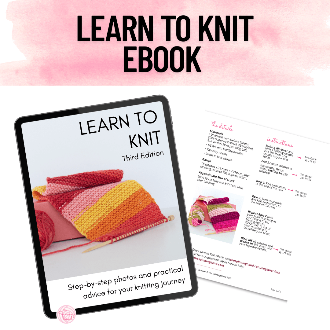 Learn to Knit Scarf Kit for Beginners | Dragonfruit - thespinninghand