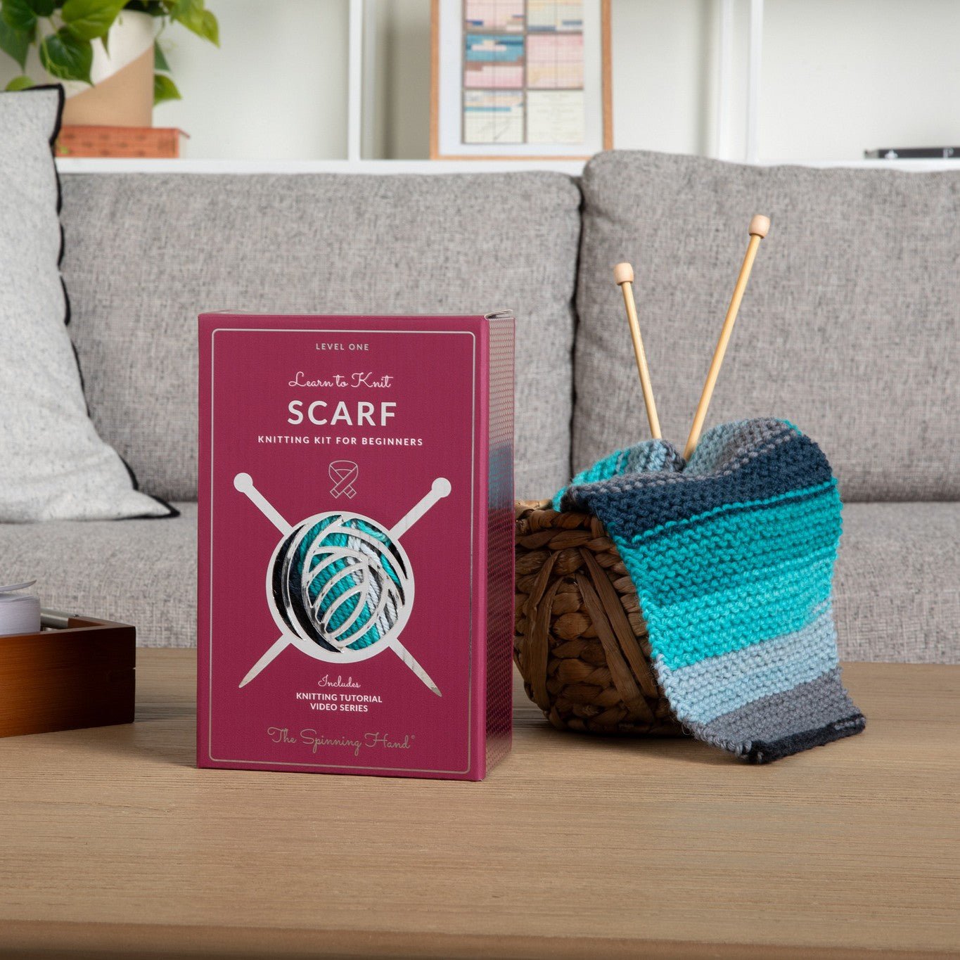 Learn to Knit Scarf Kit for Beginners | Nebula - thespinninghand