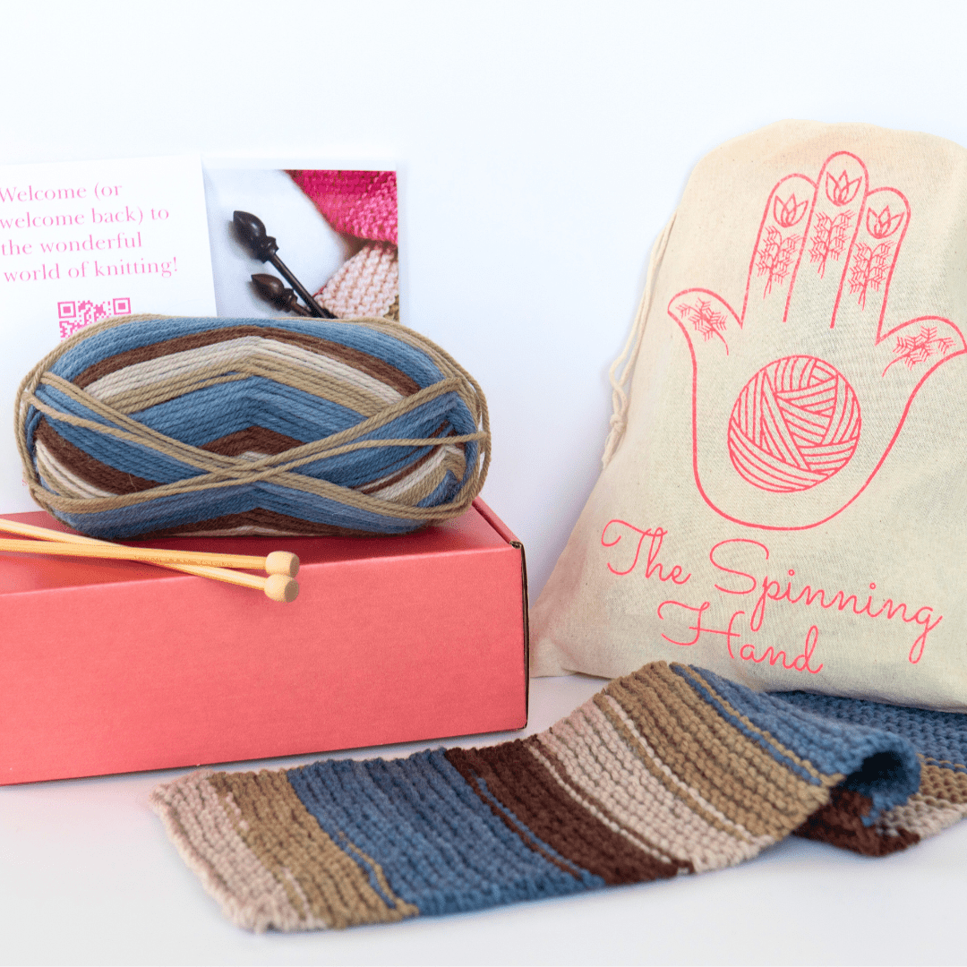 Learn to Knit Scarf Kit for Beginners | Timber - Back in Stock - thespinninghand