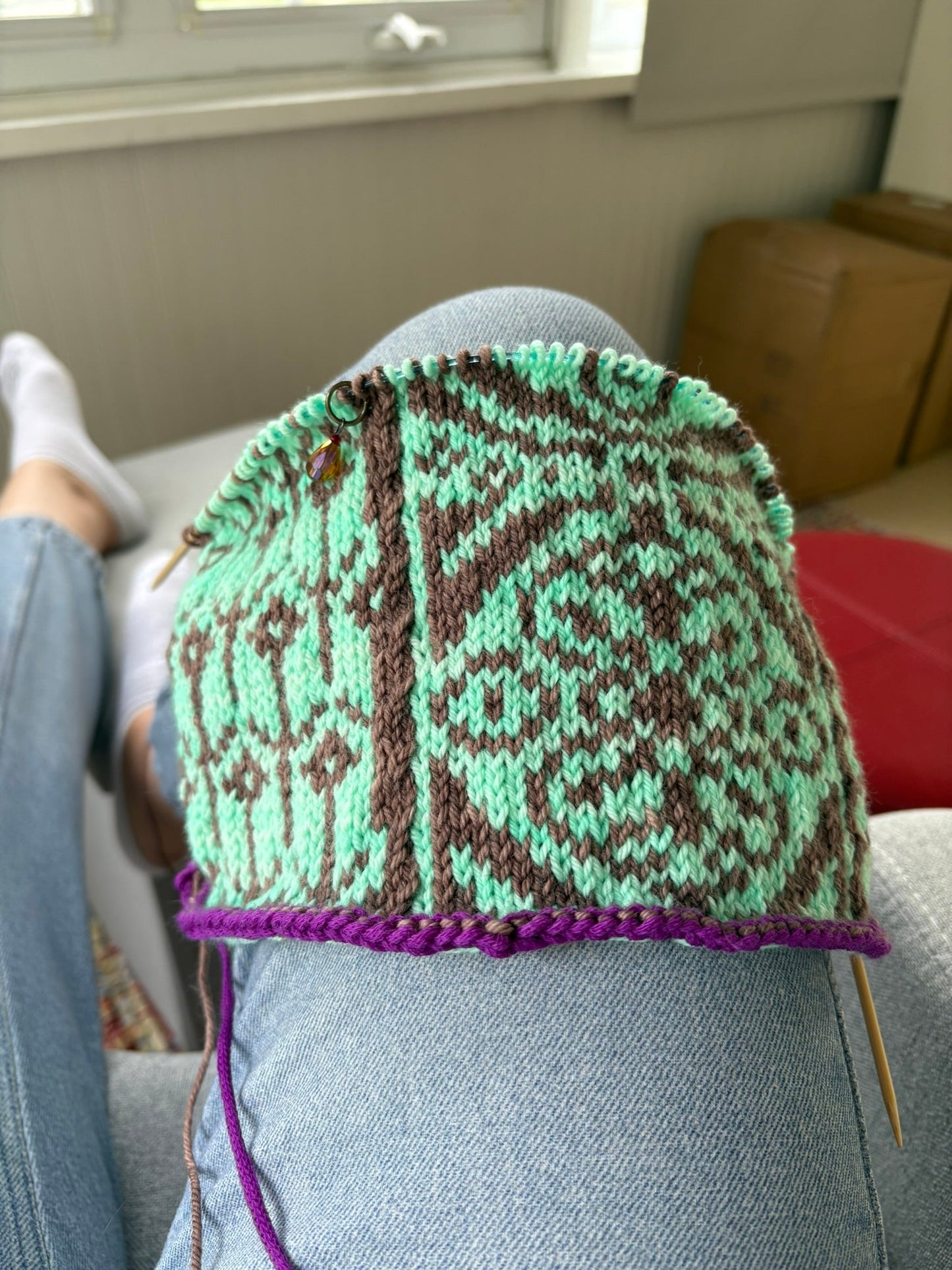 Luxe Apothecary Hand Dyed Yarn Knitting Kit - colorwork fantasy - thespinninghand