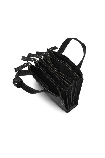 PREORDER Dac Crossbody Leather Bag by muud - 5 zipper compartments - thespinninghand