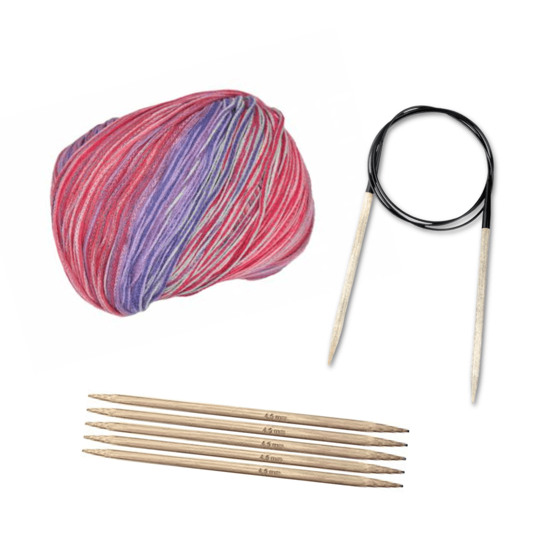 PREORDER: Garden Party Tote knitting kit - upgrade for needles - thespinninghand