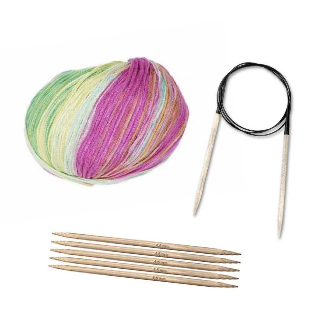 PREORDER: Garden Party Tote knitting kit - upgrade for needles - thespinninghand