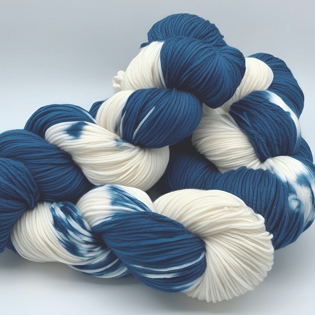 PREORDER: Indigo Waves Hand Dyed Yarn Knitting Kit Subscription - thespinninghand