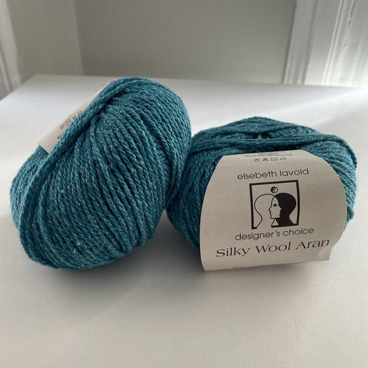 Silky Wool Aran yarn by Elsebeth Lavold - color 1033 Capri - thespinninghand