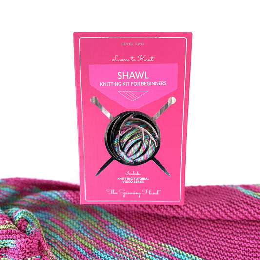 Summer Shawl Kit — Easy Shawl Pattern, 3 color choices - thespinninghand