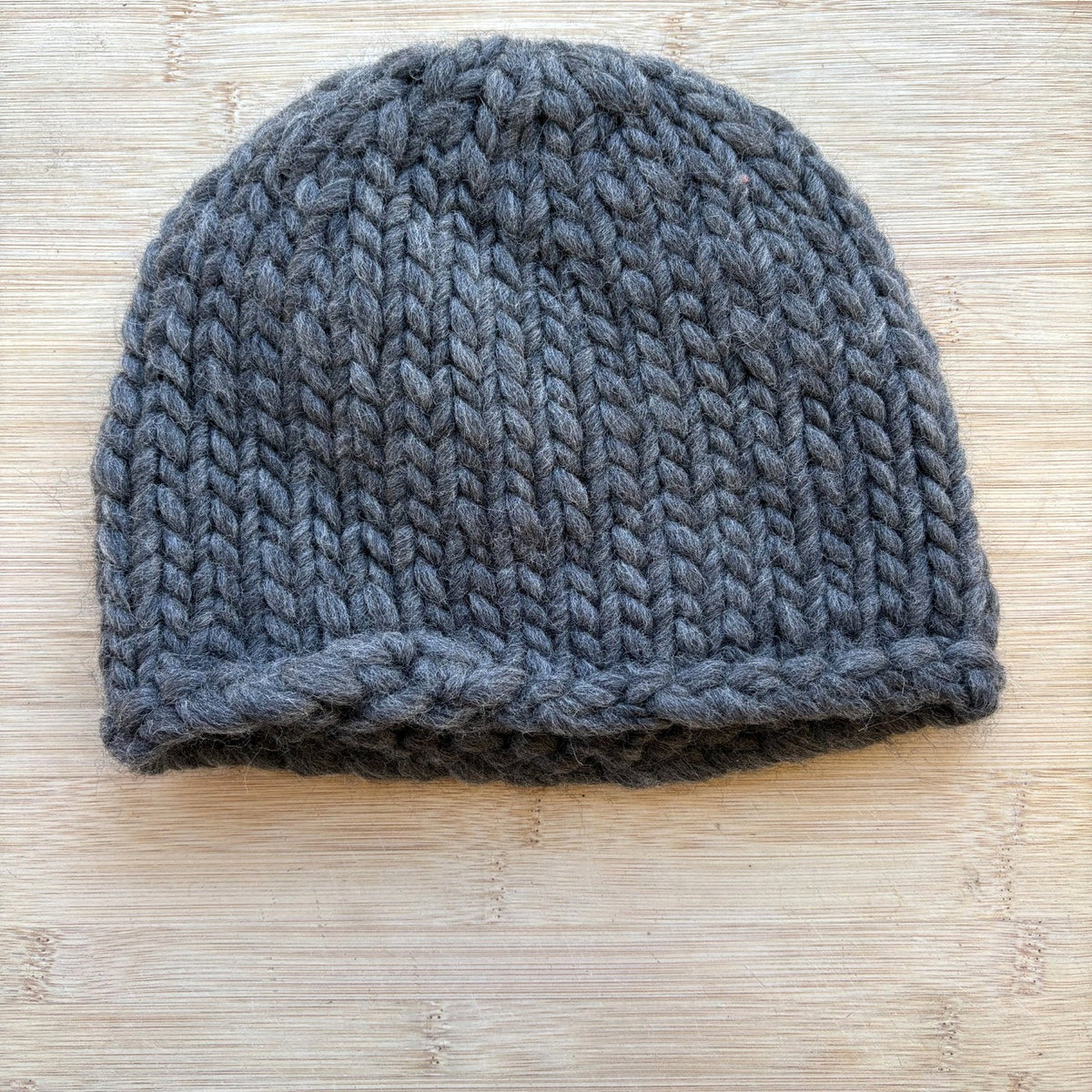 Wool Hat - dark gray - adult size - thespinninghand