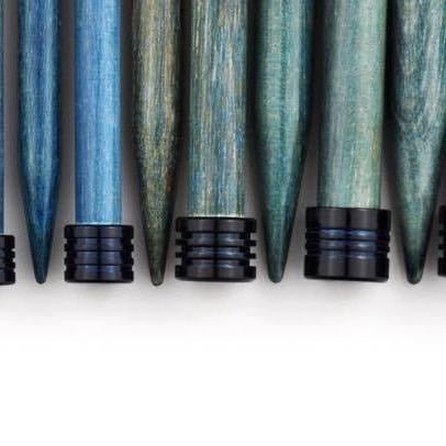 Lykke Single Point Knitting Needles - Driftwood or Indigo - 10 inches long - full size range - thespinninghand