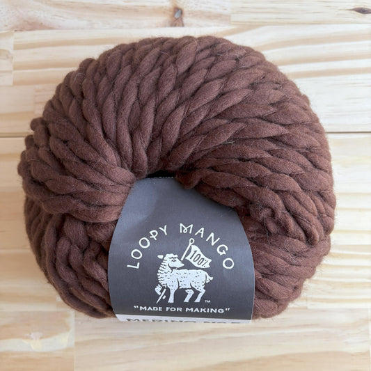 Brown Loopy Mango Merino No. 5 - 74 yards each - color Teddy Bear - thespinninghand