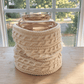Cable knit cream wool cowl - Aran cabled pattern - thespinninghand