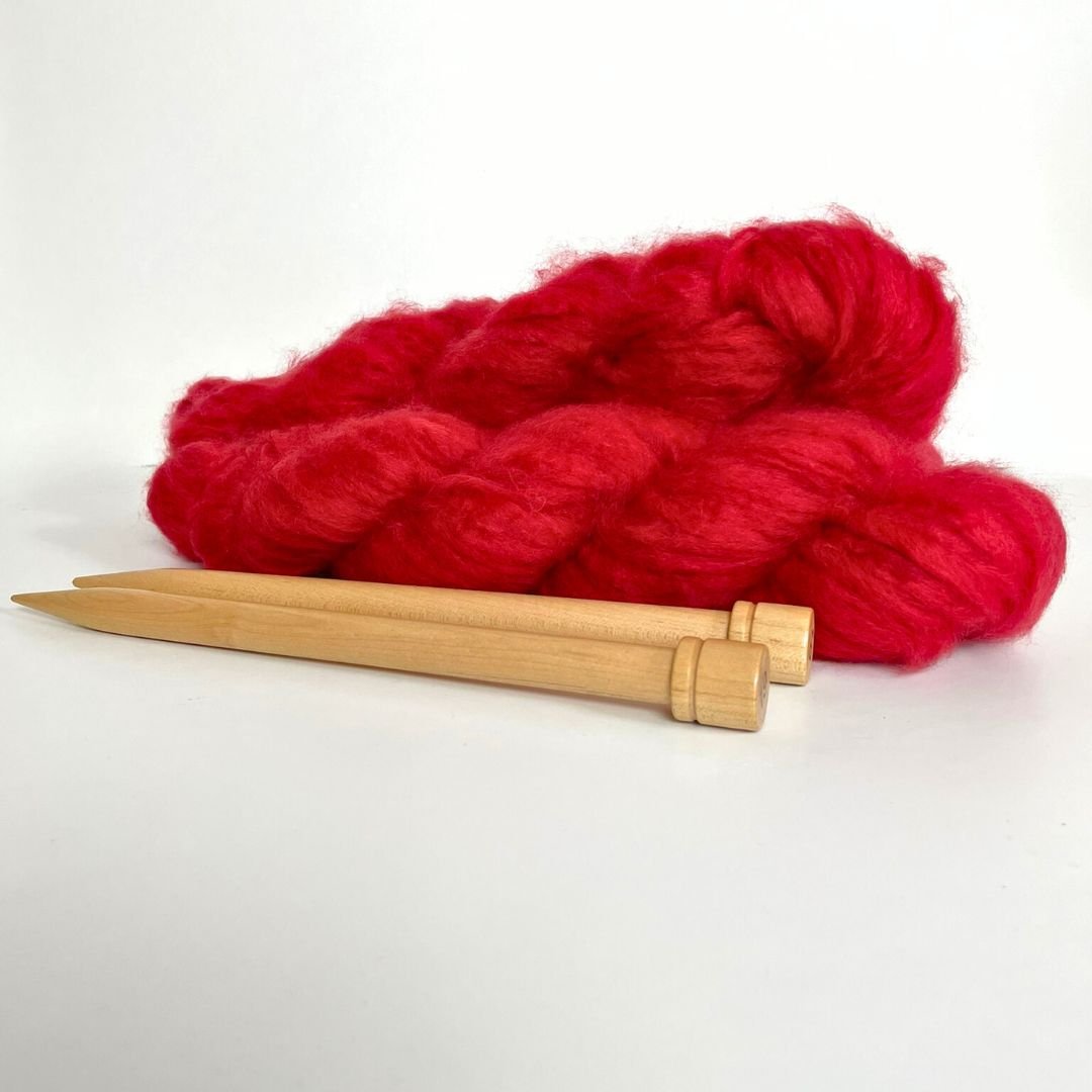 Cashmere Hat Knitting Kit - Fluffy Pure Cashmere Yarn - thespinninghand