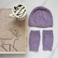 Fuzzy Halo Hat & Mitts Knitting Kit: Advanced Beginner Level - thespinninghand