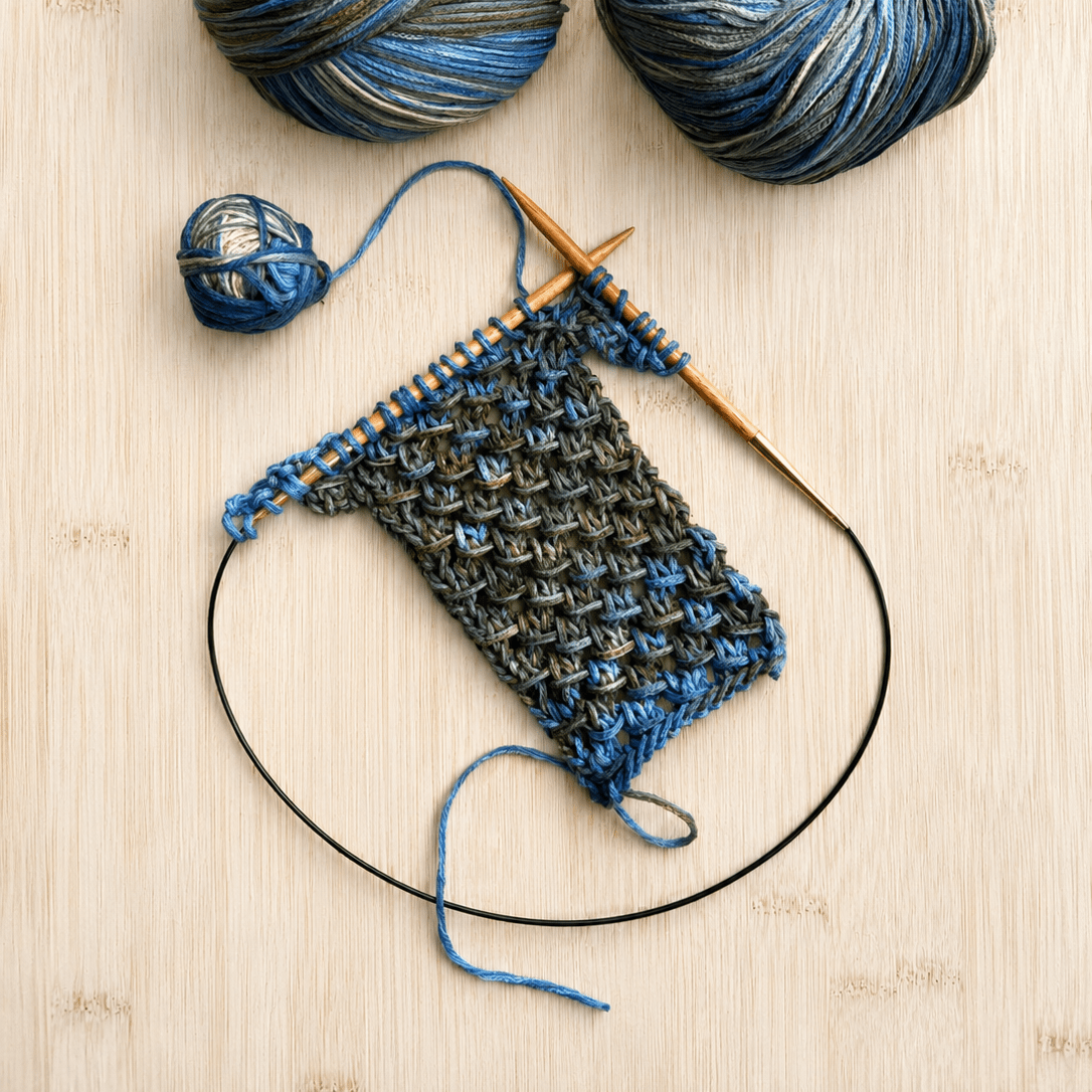 Garden Tote knitting kit - advanced beginner level knitting pattern - thespinninghand
