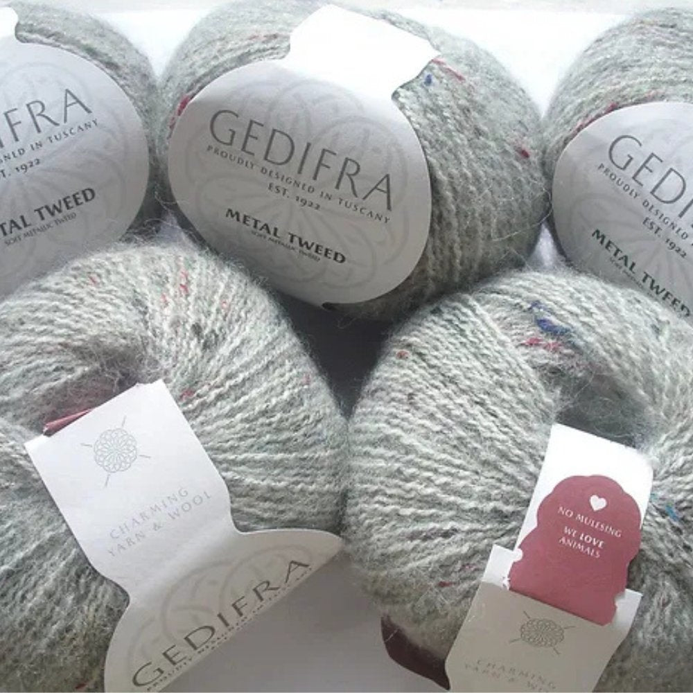 Gedifra Metal Tweed yarn - thespinninghand