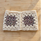 Granny square cowl - cream and multi wool - hand crocheted in NJ - thespinninghand