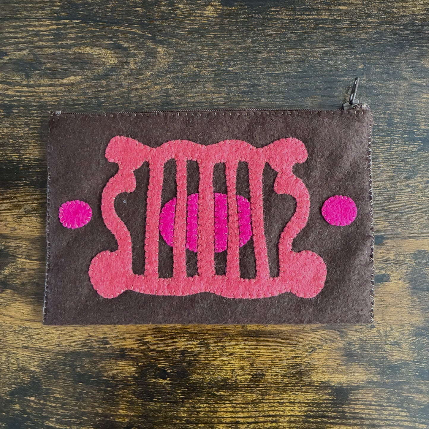 Hand Felted Zippered Pouch: Hand Sewn in New Jersey - thespinninghand