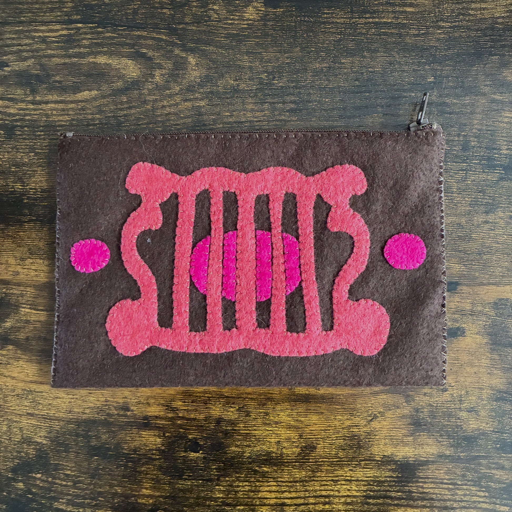Hand Felted Zippered Pouch: Hand Sewn in New Jersey - thespinninghand