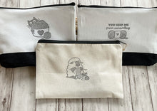 Load image into Gallery viewer, Hand Stamped Notions Pouch - Knitting Tools from Pinecones and Purls - thespinninghand
