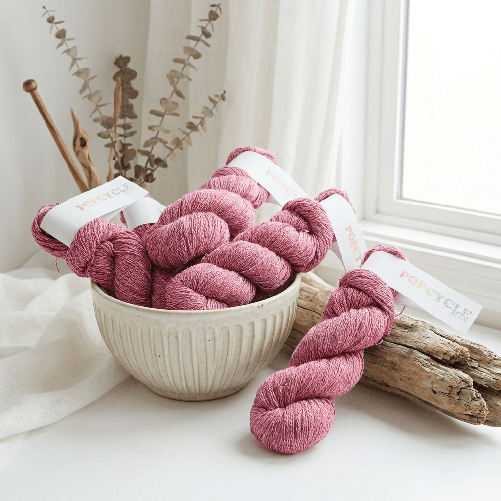HiKoo Popcycle - wool free bamboo recycled plastic blend yarn - thespinninghand