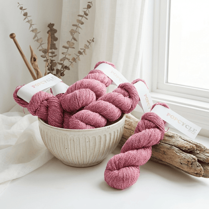HiKoo Popcycle - wool free bamboo recycled plastic blend yarn - thespinninghand