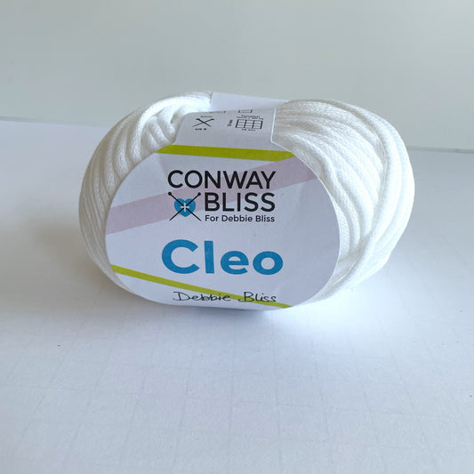 White Cleo yarn - color 2 White - Conway and Bliss yarn - 98 yards per skein