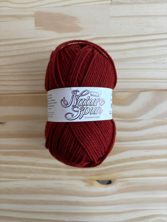 Rust wool yarn - Brown Sheep Nature Spun - color 101 Burnt Sienna