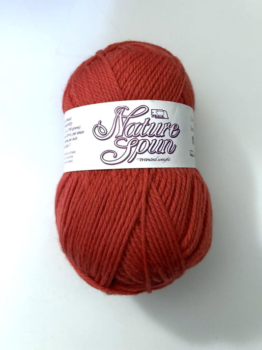 Red-orange pure wool - Brown Sheep Nature Spun - color 145 Salmon