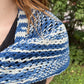 Indigo Waves Shawl Knitting Pattern - Beginner Lace - thespinninghand