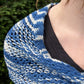 Indigo Waves Shawl Knitting Pattern - Beginner Lace - thespinninghand