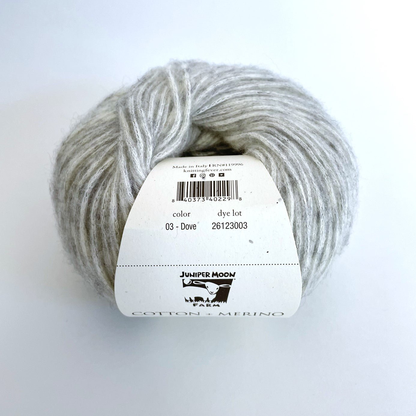 Juniper Moon Farm Cotton Merino Worsted Weight Yarn - thespinninghand