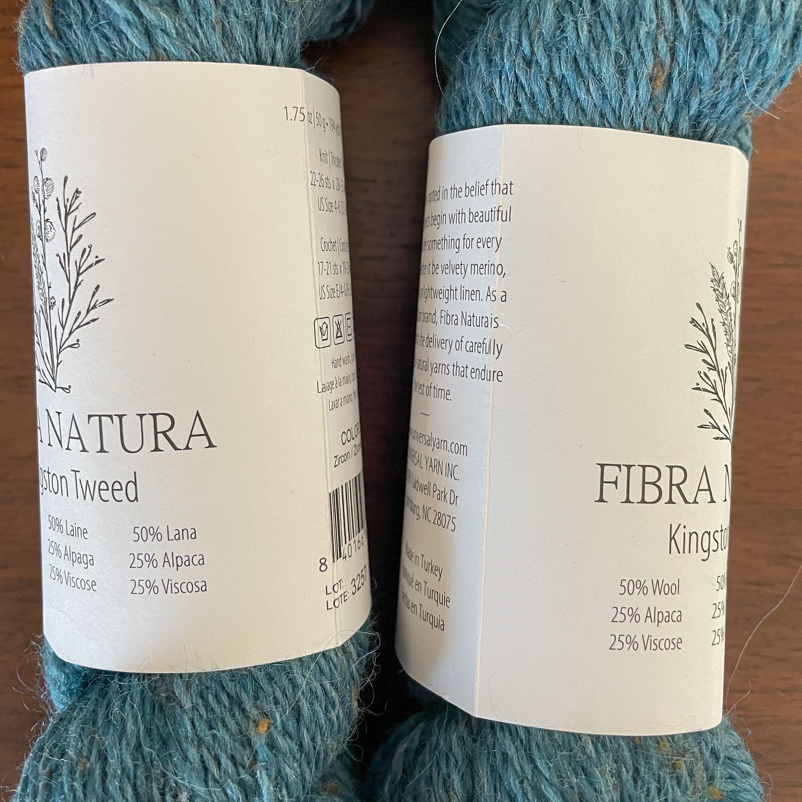 T*a様 Cale 2021AW NATURAL WOOL FELT 3B JA Kingston Tweed wool alpaca blend yarn - DK weight 194 yards each