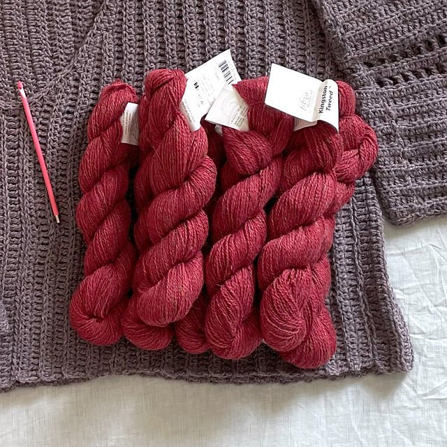 Kingston Tweed wool alpaca blend yarn - DK weight 194 yards each - thespinninghand